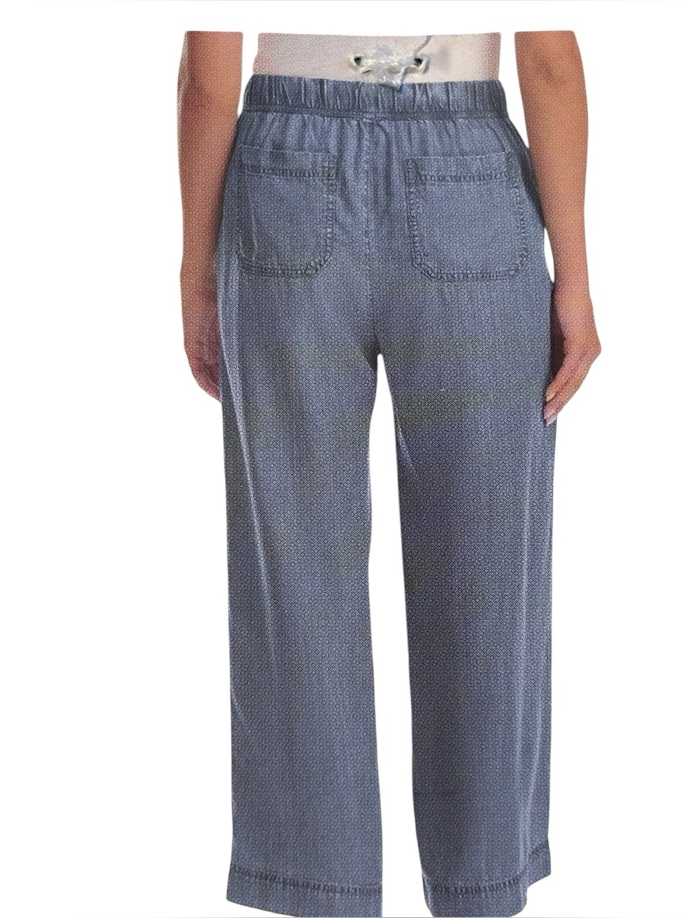 Splendid Blue Chambray Drawstring Crop Pants Sz/XL NWT. - Picture 2 of 10